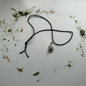 Black & White Tourmaline Necklace RAW